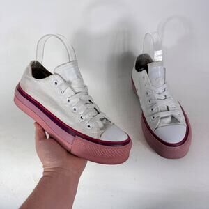 Converse Chuck Taylor All Star O.P.I. Platform Sneaker Women's 7 White Low Top